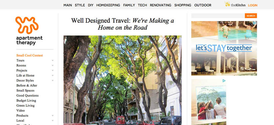 Well Designed Travel: Apartment Therapy